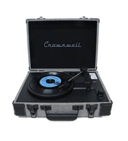 Nostaljik Gri Siyah Pikap Bluetooth Kulaklı Hoparlör 33-45-78 lik taş ve plastik plak Çalar