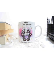 Uzaylı Panda Temalı Özel Tasarım Baskılı Kupa Bardak 370 ml