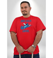 DO IT LATER Stitch Biberon Animasyon Kırmızı Büyük Beden Erkek Kadın Unisex Basic Ön Baskılı Tişört