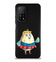 Xiaomi Mi 10T Soft Premier Kapak Bayan Puff Tasarımlı Silikon Kılıf - Siyah (Şeffaf)