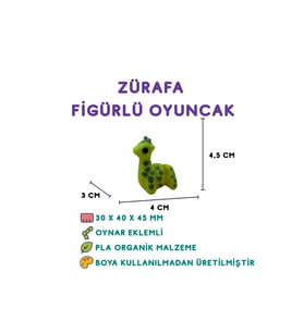 Zürafa Figür - 3D Uzun Boyunlu Hayvan Oyuncak
