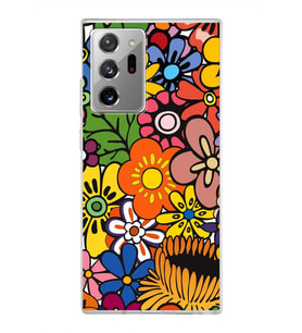 PrintiFy Samsung Galaxy Note 20 Ultra ile Uyumlu 1mm Slim Fit Retro Colors 2 Baskılı Şeffaf  Kılıf