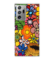 PrintiFy Samsung Galaxy Note 20 Ultra ile Uyumlu 1mm Slim Fit Retro Colors 2 Baskılı Şeffaf  Kılıf