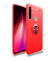 Xiaomi Redmi Note 8 Kılıf Yüzüklü Magnetli Ravel Case (Kırmızı)