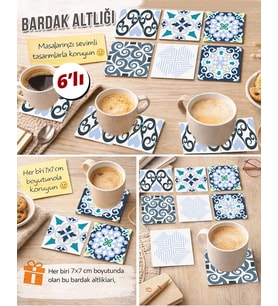 Dekoratif Desenler 16 7x7 – 6’lı Set Dekoratif Kare Tasarım