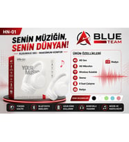 HN01 BEYAZ KAFA ÜSTÜ BLUETOOTH KULAKLIK