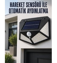 Hareket Sensörlü Güneş Enerjili Duvar Lambası Dış Mekan İçin Güçlü LED Aydınlatma