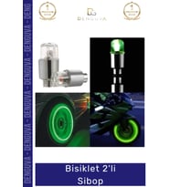 #Sibop Hareket Sensörlü Otomatik Yanan Mavi Yeşil Lastik LED Güvenlik Işık Bisiklet Araba 2'li Sibop