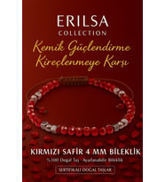 Sertifikalı Kemik Güçlendirme ve Kireçlenme Karşıtı Bileklik - Kırmızı Safir Terahertz Doğal Taş (Çok Renkli)