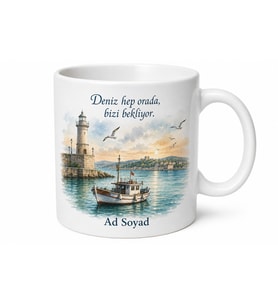 Sinop Deniz ve Liman Temalı Kişiye Özel Kupa Bardak Hediye