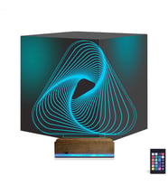 Luvivia Geometrik Dekoratif 3D Lamba - Masa Gece Lambası