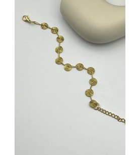 Çelik Gold Tasarım Bileklik - 25-blk137