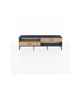 Arges TV Ünitesi Tek Raflı 2 Çekmeceli  176x30x51 Antrasit-Çam