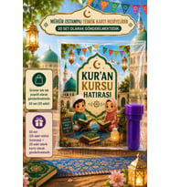 20 Adet Kur'an Kursu Hatırası Mühür (Istampa) Tebrik Kartı Hediye Seti