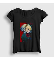 Presmono Kadın Siyah Aigis Oyun Persona 3 T-Shirt 451739tt