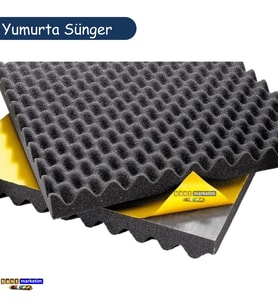 60 Dns Yanmaz Yapışkanlı 40mm Yumurta Akustik Sünger 50 x 50 cm 20'li
