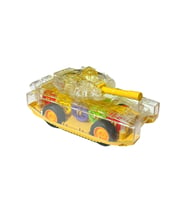 Sürtmeli Şeffaf Işıklı Tank Askeri Araç 15 Cm SARI