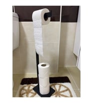 Sağlam Siyah Wc Kağıtlığı Yedekli Sallanmaz