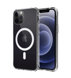 Iphone 12 Kılıf Magneticsafe Şeffaf Silikon - Şeffaf