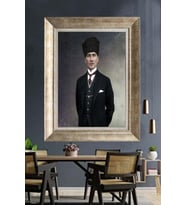 Gümüş Çerçeveli Atatürk Tablo ds133