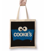 Cookie Monster Cookie's Kurabiye Canavarı Bez Çanta Uzun Saplı