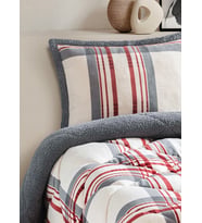 Merinos Comforter 3 Parça Yorgan Seti 220X240 Wera Kırmızı (Çizgili Kirmizi)