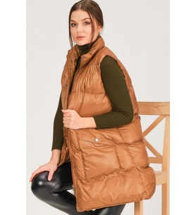 Z6729 DEWBERRY HK STYLE BAYAN YELEK-CAMEL