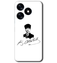 Tecno Spark 10 Pro Kılıf HD Desen Baskılı Kılıf - Kemal Atatürk İmza