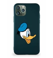 Apple iPhone 11 Pro Soft Premier Kapak Donald Duck-F Tasarımlı Silikon Kılıf - Yeşil (Şeffaf)