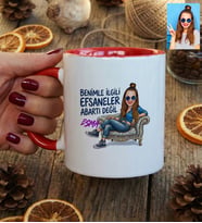 Kişiye Özel Karikatürlü Benimle İlgili Efsaneler Kupa Bardak Doğum Günü Hediyesi