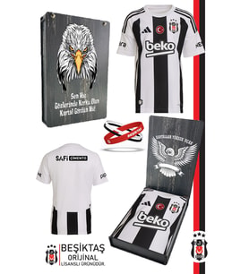 Beşiktaş Orijinal 24-25 Çubuklu Forma Bileklik Hediyeli Özel Ahşap Kutulu