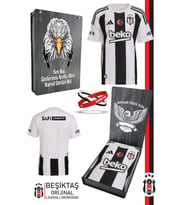 Beşiktaş Orijinal 24-25 Çubuklu Forma Bileklik Hediyeli Özel Ahşap Kutulu