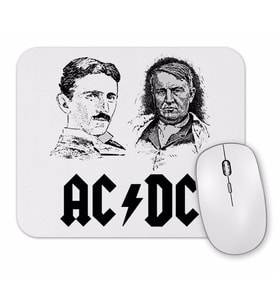 Ac Dc Tesla Ve Edison Mouse Pad