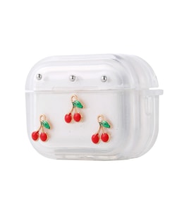 Lexroo Airpods Pro 2 Airbag 44 Airbag Tasarımlı Simli Şeffaf Kutup Kılıf - Kiraz