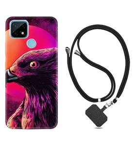 Realme C11 C21 C21Y C25Y C11 2021 Kılıf Boyun Askılı Silikon Red Eagle 1752