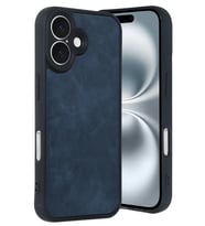 iPhone 16 Kılıf Aras Deri Kapak - Lacivert