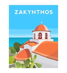 Zakynthos / Zante, Yunanistan Tablo Ahşap Poster Dekoratif