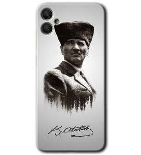 Galaxy A05 Kılıf HD Desen Baskılı Kılıf - Mustafa Kemal Atatürk