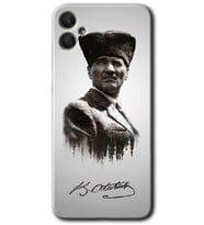 Galaxy A05 Kılıf HD Desen Baskılı Kılıf - Mustafa Kemal Atatürk