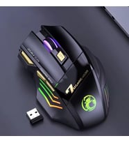 Kablosuz Oyuncu Mouse – 3200 DPI Ayarlanabilir Hassasiyet, RGB 7 Renk LED Aydınlatma, Şarjlı, Ergonomik Tasarım, 2.4GHz Wireless Gaming Mouse GW-X7