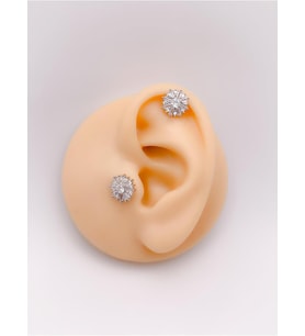 Lexroo Taşlı Kar Tanesi Figürlü Kıkırdak Helix Tragus Piercing(1adet)