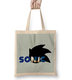 Sonic The Hedgehog Logo Bez Çanta Uzun Saplı