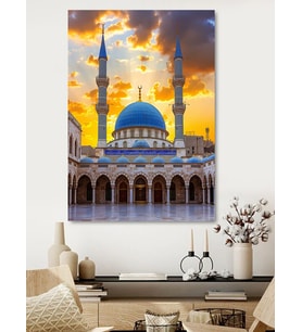GÜN BATIMI CAMİ KANVAS TABLO EV DUVAR SALON ODA MUTFAK HOL HEDİYELİK DEKARASYON SÜSÜ ÖLÇÜ SEÇİNİZ