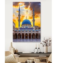 GÜN BATIMI CAMİ KANVAS TABLO EV DUVAR SALON ODA MUTFAK HOL HEDİYELİK DEKARASYON SÜSÜ ÖLÇÜ SEÇİNİZ