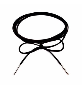 Siyah Renk Kadın Süet Bağcıklı Choker Kolye