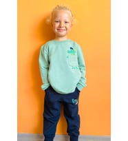Breeze Erkek Çocuk Eşofman Takım Sevimli Timsah Baskılı 1.5-5 Yaş, Mint Yeşili