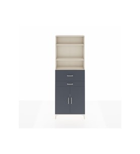Arges Dolap 4 Raflı 2 Çekmeceli 2 Kapaklı 88x30x243 Aytaşı-Antrasit