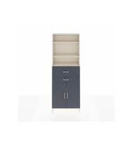 Arges Dolap 4 Raflı 2 Çekmeceli 2 Kapaklı 88x30x243 Aytaşı-Antrasit