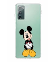 Samsung Galaxy S20 FE  Kamera Korumalı Kapak Mickey Mouse Tasarımlı  Şeffaf  Kılıf