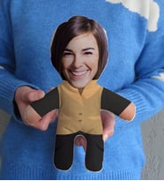Öğretmenler Günü Hediyesi BK Gift Kişiye Özel Fotoğraflı Kadın Öğretmen Tasarımlı Bebek Yastık-3